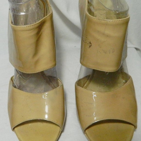 Jimmy Choo Nude Patent Peep Toe Pumps Eu 40 - Picture 6 of 9